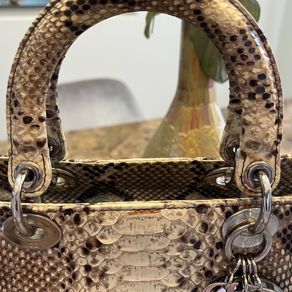 Large Python Lady Dior bag - Picture 6 of 14